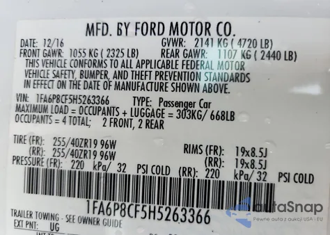 2017 Ford Mustang Gt from USA, damaged, VIN 1FA6P8CF5H5263366